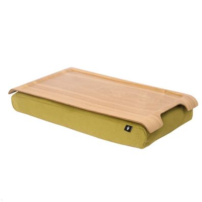 Bosign Mini Knietablett Laptray, Echtholz, Olivgrün