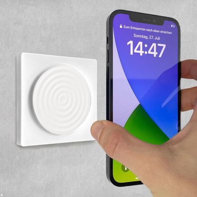 smart things WallBase 80 Wave magnetischer Qi Charger Unterputz (WB80 w), weiß