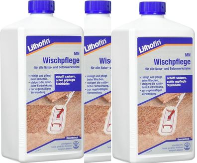 Lithofin MN Wischpflege für alle Steinflächen 3 x 1 Liter