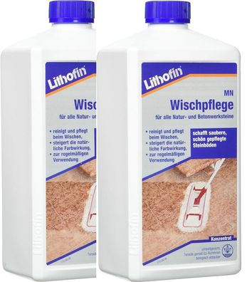 Lithofin MN Wischpflege für alle Steinflächen 2 x 1 Liter
