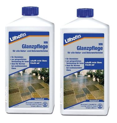 Lithofin MN Glanzpflege für Natur und Betonwerksteine 2 x 1 Liter
