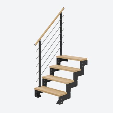 Dolle Modultreppe Gardentop Innen Buche 4 Stufen 72-88cm Geschosshoehe 75cm Stufenbr