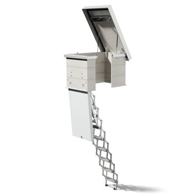 Dolle Flachdachausstieg clickFIX® vario Aluminium-Scherentreppe 140 x 70 cm 1 Zwisc