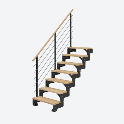 Dolle Modultreppe Gardentop Innen Buche 7 Stufen 126-154cm Geschosshoehe 85cm Stufen