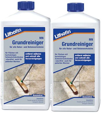 Lithofin MN Grundreiniger für Natursteine 2 x 1 Liter