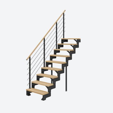 Dolle Modultreppe Gardentop Innen Buche 9 Stufen 162-198cm Geschosshoehe 85cm Stufen