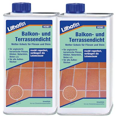 Lithofin Balkon- und Terrassendicht 2 x 1 Liter