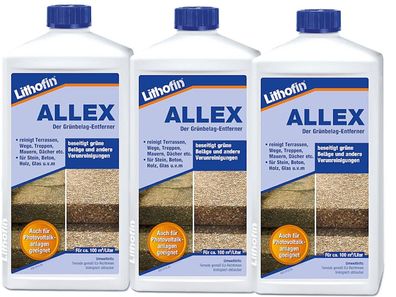 Lithofin ALLEX Grünbelagentferner - 3 x 1 Liter