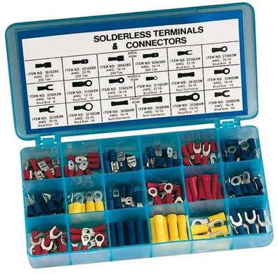 175-teiliges Flachstecker-Kabelverbinder-Sortiment in Kassette
