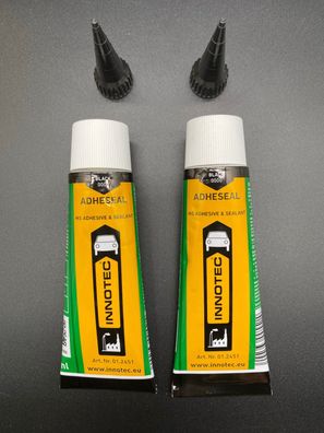 2x Innotec Adheseal schwarz 50ml Tube Klebe- und Dichtmasse Dichtstoff