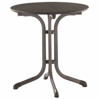 3125-55 Bouelvard-Klapptisch vivodur, Ø 68 cm, eisengrau Stahlgestell eisengrau,
