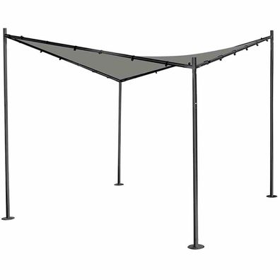 Berlino Pavillon 300x300 cm Gestell aus Stahl, anthrazit,