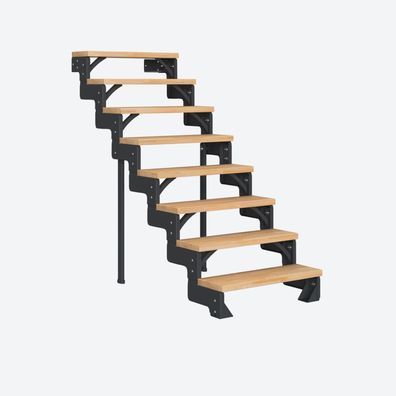 Dolle Modultreppe Gardentop Innen Buche 8 Stufen 144-176cm Geschosshoehe 75cm Stufen