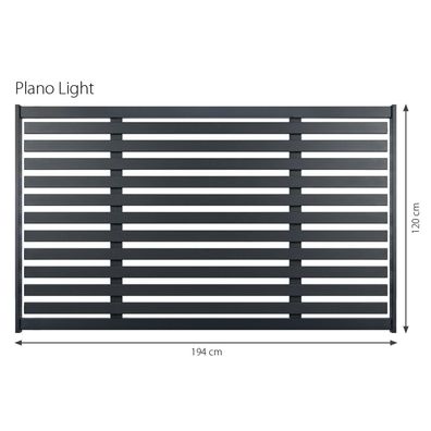 Minka Zaunserie Plano Light 194 x 120cm Aluminium Gartenzaun in Anthrazit