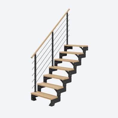 Dolle Modultreppe Gardentop Innen Buche 7 Stufen 126-154cm Geschosshoehe 75cm Stufen