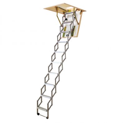 Dolle alu-fix Bodentreppe Scherentreppe bis 260cm Raumhoehe 80x70cm mit U-Wert 0,90