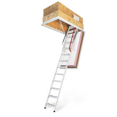 Wippro Passivhaus Dachbodentreppe Klimastair 160 Lukenmas 120x60cm
