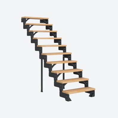 Dolle Modultreppe Gardentop Innen Buche 10 Stufen 180-220cm Geschosshoehe 75cm Stufe
