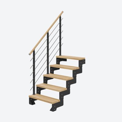 Dolle Modultreppe Gardentop Innen Buche 5 Stufen 90-110cm Geschosshoehe 85cm Stufenb