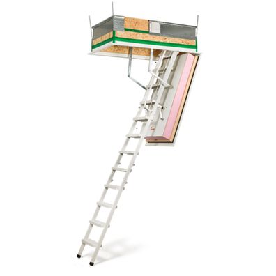 Wippro Passivhaus Dachbodentreppe Klimatec 160 Smart Brandhemmend Lukenmas 120x60cm