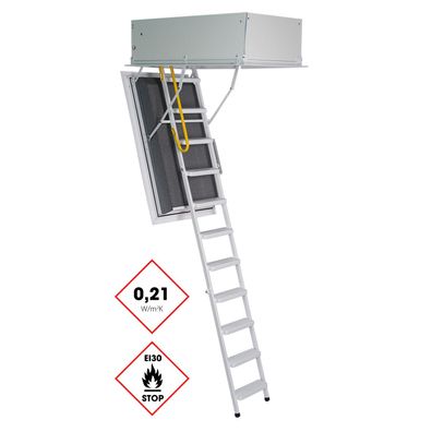 Minka Bodentreppe Arctic Fire brandhemmend mit U-Wert 0,21 W/m2K Deckenoeffnung 140x