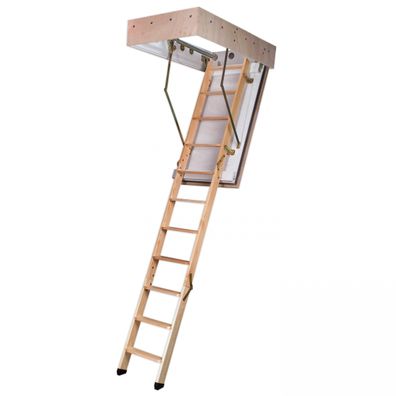 Dolle Bodentreppe F90 3-teilig bis 285cm Raumhoehe mit U-Wert 0,64 Deckenoeffnung 13