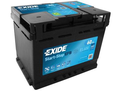 EXIDE Starterbatterie "EFB" 3DX Gitter T "EL600"