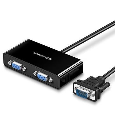 Ugreen VGA Splitter 40254 1x2 - Schwarz, Hochleistungs-Videoverteiler für Dual-D