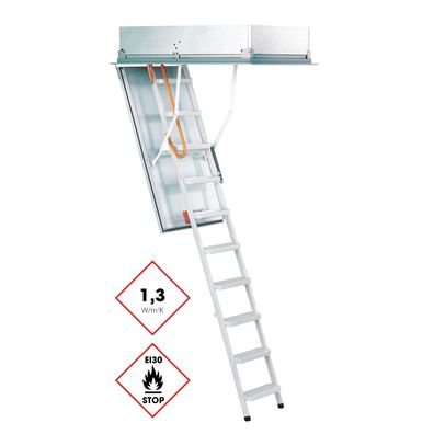 Minka Bodentreppe Type 12 Solid brandhemmend mit ISO-OD U-Wert 0,7 W/m2K bis 275cm R