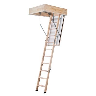 Dolle Bodentreppe F30 3-teilig bis 285cm Raumhoehe mit U-Wert 0,96 Deckenoeffnung 13