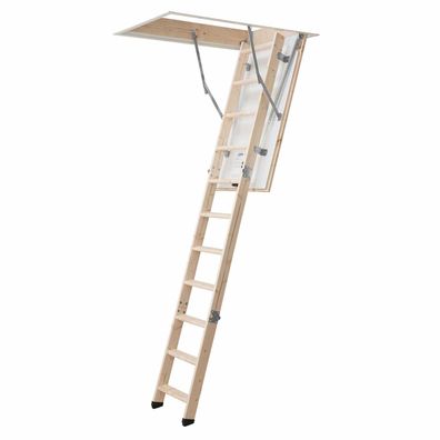 Dolle Bodentreppe kompakt 3-teilig bis 285cm Raumhoehe mit U-Wert 1,3 Deckenoeffnung