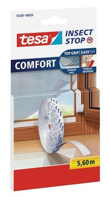 tesa Fliegengitter Comfort Klettband-Ersatzrolle 5,6m weiß 55387-00020