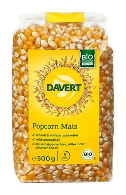 3x Davert Popcorn Mais 500g 500g