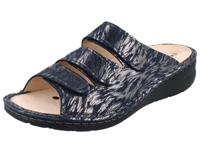 FINN Comfort Comporta Damen Pantolette antistatic indigoblau Nubukleder