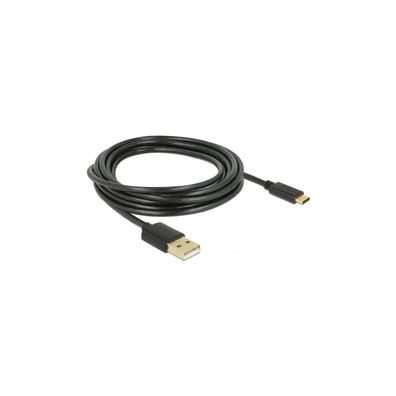 DELOCK Kabel USB 2.0 A > C 3.0m schwarz