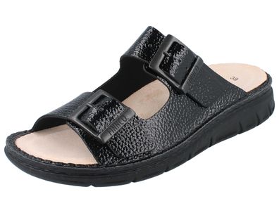 FINN Comfort FINNCO Cayman Soft Damen Pantolette schwarz Lackleder