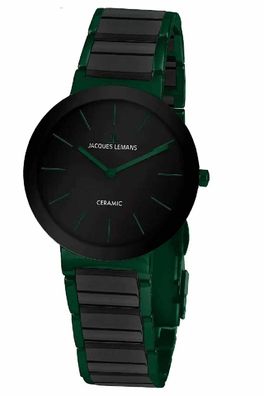 Jacques Lemans Armbanduhr Monaco Grün/Schwarz Unisex 42-8K