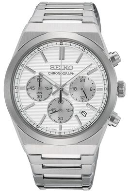 Seiko Herrenuhr Chronograph Stahl/Silberfarben SSB451P1