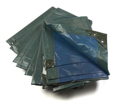 Starke Abdeckplane grün/blau 150g/m² 8x12m wasserdicht