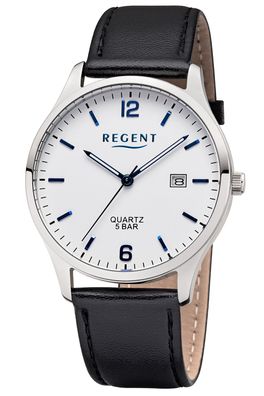 Regent Herren-Quarzuhr Schwarz/Weiß F-1632