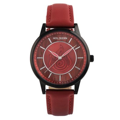 Holzkern Unisex-Armbanduhr Avatar™ Fire Nation Padouk/Rot