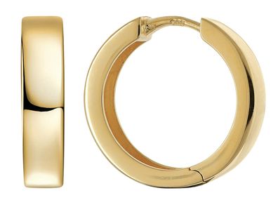 trendor Schmuck Creolen 925 Silber Vergoldet Poliert Ohrringe ? 17,7 mm 21721