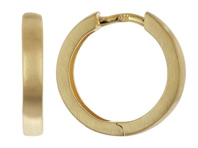trendor Schmuck Creolen Ohrringe 925 Silber Matt Vergoldet ? 15,7 mm 21729
