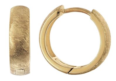 trendor Schmuck Creolen 925 Silber Vergoldet Eismatt Ohrringe ? 14 mm 21742
