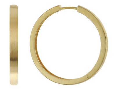 trendor Schmuck Damen Creolen 925 Silber Matt Vergoldet Ohrringe ? 28 mm 21744