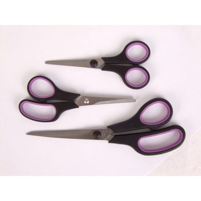 12x 3er Scheren-Set ergonomisch Edelstahl Haushalt basteln versch. Größen 36 Stück