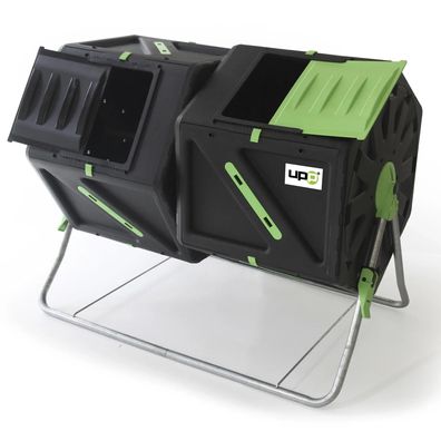 Trommel-Komposter 2x105L UV-beständig Balkon