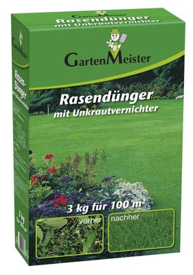 Rasendünger Unkrautvernichter 3kg 110m²