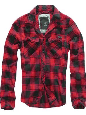 Brandit Hemd Checkshirt in Red/Black