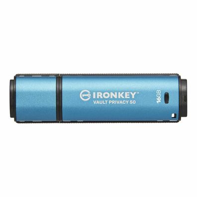 IronKey Vault Privacy 50 16 GB (hellblau/schwarz, USB-A 3.2 Gen 1)
